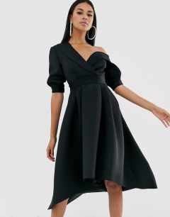 Платье-пиджак миди для выпускного ASOS DESIGN-Черный цвет