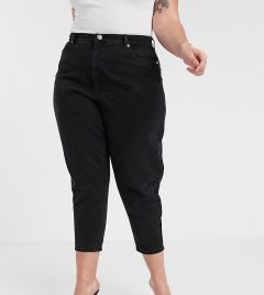 Черные джинсы бойфренда ASOS DESIGN Curve-Черный