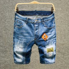 Карман Лозунг Мужские джинсовые шорты