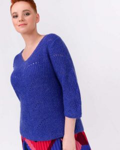 Пуловер, р. 52, цвет фиолетовый