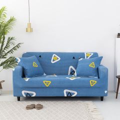 Эластичный чехол для дивана с треугольным принтом без чехла для подушки