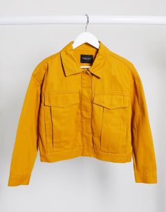 Саржевая куртка горчичного цвета с карманами Brave Soul-Желтый