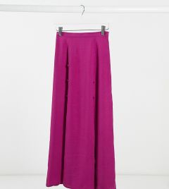 Фиолетовая юбка макси с двумя разрезами ASOS DESIGN Petite-Фиолетовый