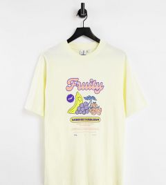 Лимонная футболка с графическим принтом фруктов COLLUSION-Желтый