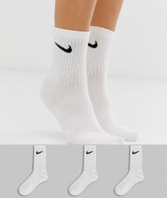 Комплект из 3 пар носков с логотипом Nike-Белый