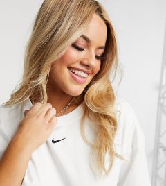 Белая oversize-футболка с логотипом-галочкой Nike Plus-Белый