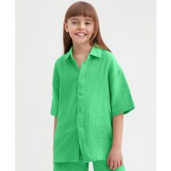 Рубашка Button Blue, размер 152, зеленый