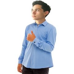 Школьная рубашка TUGI, размер 122, голубой