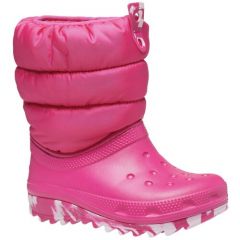 Сноубутсы Crocs Classic Neo Puff Boot, размер С11 (28-29EU), розовый