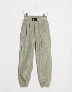 Спортивные брюки-карго в стиле милитари NaaNaa-Зеленый