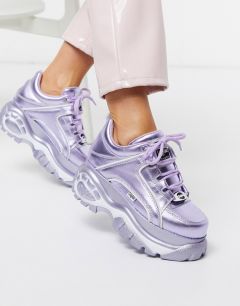 Лавандовые низкие кроссовки с эффектом металлик Buffalo London-Фиолетовый