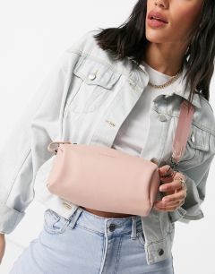 Небольшая розовая сумка в виде цилиндра через плечо Claudia Canova-Розовый цвет