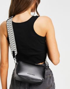 Черная сумка на плечо с длинным ремешком и принтом Claudia Canova-Черный цвет