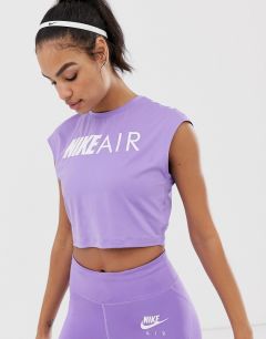 Фиолетовая укороченная футболка Nike air-Фиолетовый