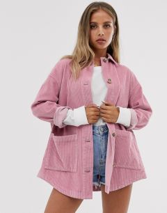 Розовая вельветовая куртка ASOS DESIGN-Зеленый