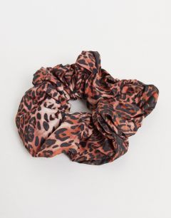 Большая резинка для волос с леопардовым принтом ASOS DESIGN-Многоцветный
