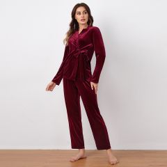 узел Одноцветный Элегантный Комплект пижамы