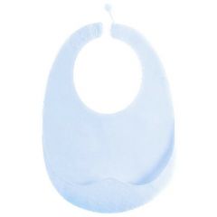 Нагрудник ТероПром 4770808 детский, силиконовый с карманом, цвет голубой