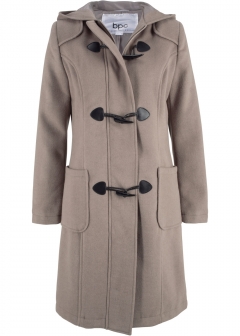 Шерстяное пальто с капюшоном