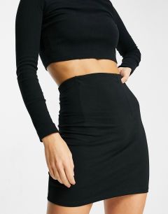 Черная облегающая юбка мини ASOS DESIGN-Черный цвет