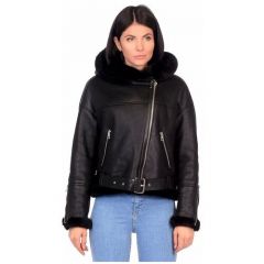 Дубленка Estee exclusive Fur&Leather, размер 50, черный