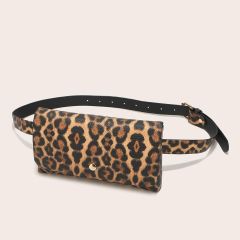 Поясная сумка с леопардовым принтом