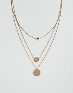 Ярусное ожерелье с круглыми подвесками Accessorize-Золотой