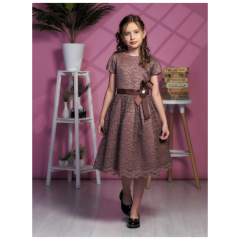 Платье Selina Style, размер 6 лет, бежевый