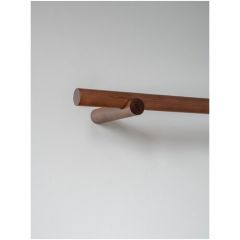 Карниз Loft круглый, 1000 мм, одинарный, деревянный, цвет орех, Varman.pro
