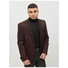 Пиджак DELMONT, размер (50)L, черный, бордовый