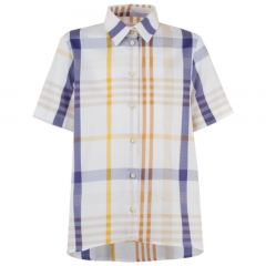 Рубашка DEUX LIGNES, размер 122, бежевый, голубой