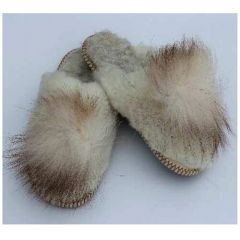 Тапочки ОвчинаТорг, размер 37-38, белый, серый