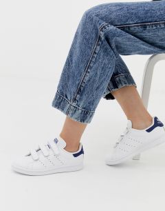 Бело-синие кроссовки adidas Originals Stan Smith CF-Белый