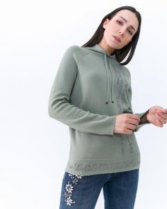 Пуловер, р. 48, цвет оливковый