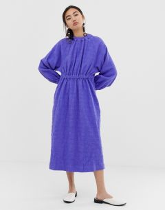 Фактурное платье со сборками ASOS WHITE-Фиолетовый