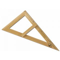 Треугольник для классной доски (треугольник классный), деревянный, 60х30х40 см, прямоугольный, С364 Комплект : 1 шт .