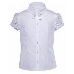 Школьная блуза андис, размер 146, белый