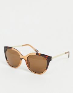 Двухцветные солнцезащитные очки в черепаховой оправе Accessorize-Коричневый