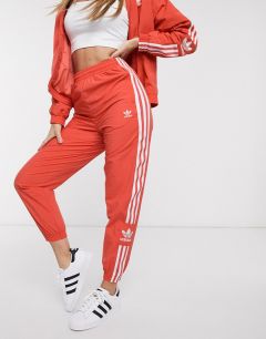 Коралловые спортивные штаны с логотипом adidas Originals-Красный