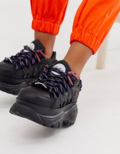 Черные кроссовки на шнуровке Buffalo London-Черный