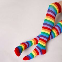 Радужные полосатые носки 1 пара