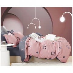 Постельное белье Розовые сны, евро размер, сатин, с наволочками 50х70, СК-396-евро-50