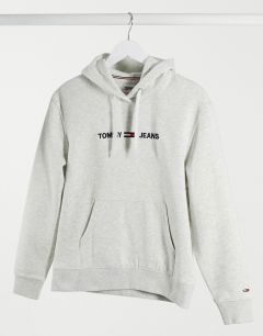 Худи серого цвета с логотипом Tommy Jeans-Серый