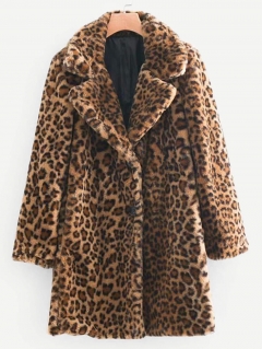 Леопардовое пальто тедди