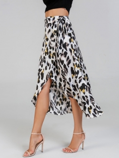 Леопардовая юбка и с украшением банта