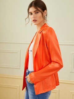 Неоновый оранжевый однобортный пиджак