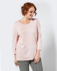 Пуловер, р. 58, цвет розовый