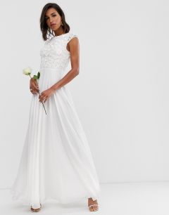Свадебное платье с отделкой на лифе ASOS EDITION-Белый