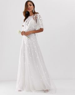 Свадебное платье с цветочной вышивкой ASOS EDITION-Белый
