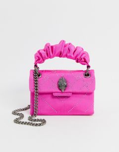 Ярко-розовая сумка через плечо со стразами Kurt Geiger London Kensington-Розовый